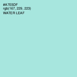 #A7E5DF - Water Leaf Color Image